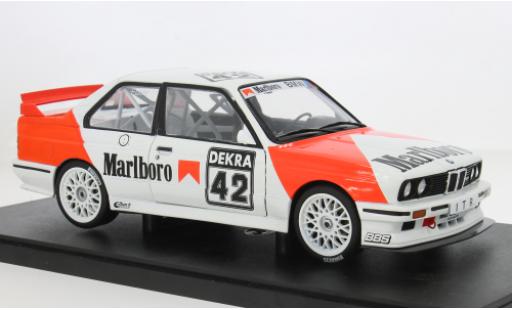 Bmw M3 1/18 Werk83 (E30) DTM Zolder 1991 Marlboro Dealer Team #42 Cor Euser 1:18 modellino in miniatura