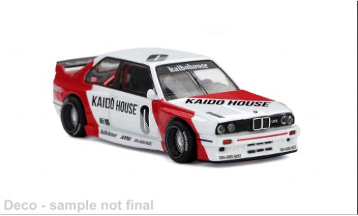 Modellini auto Bmw M3 (E30) KH REDBORO rot/weiss 1989 1/64 Mini GT