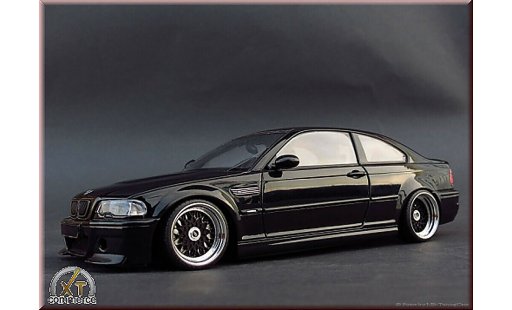 Bmw M3 CSL 1/18 Autoart E46 nero jantes BBS 18 pouces modellini auto