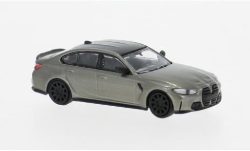 Bmw M3 1/87 Minichamps (G80) grau 2020 1:87 modellino in miniatura
