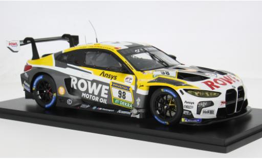 Bmw M4 1/18 Spark GT3 EVO 24h N&uuml;rburgring 2025 Rowe Racing #98 A.Farfus/J.Krohn 1:18 modellino in miniatura