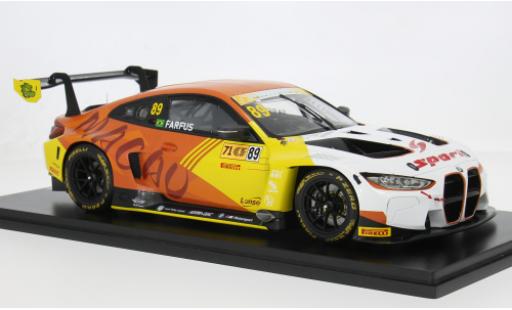 Bmw M4 1/18 Spark GT3 FIA GT World Cup Macau GT Cup 2024 #89 A.Farfus 1:18 modellino in miniatura