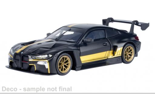 Bmw M4 1/24 Motormax GT3 schwarz/gold 1:24 modellino in miniatura