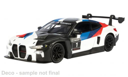 Bmw M4 1/43 Motormax GT3 weiss/Dekor 1:43 modellino in miniatura