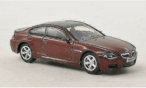 Bmw M6 Coupe 1/87 Busch E63 rosso/carbon 2005 modellini auto