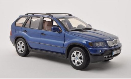 Bmw X5 E53 1/18 Motormax blu modellini auto