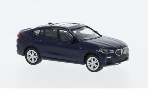 Bmw X6 1/87 Minichamps blau 1:87 modellino in miniatura