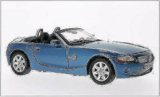 Bmw Z4 roadster 1/18 Motormax E85 metallicoo blu modellini auto