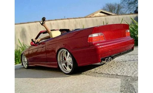 Bmw M3 Cabriolet 1/18 Ut Models E36 rosso jantes budnik modellini auto