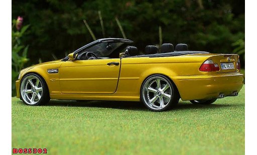 Bmw M3 Cabriolet 1/18 Kyosho E46 giallo candy jantes chromees 18 pouces modellini auto