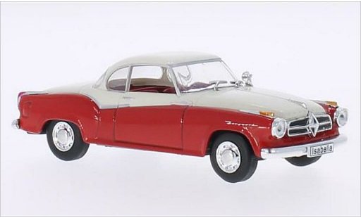 Borgward Isabella coupe 1/43 WhiteBox rosso/opaco-bianco 1957 modellini auto