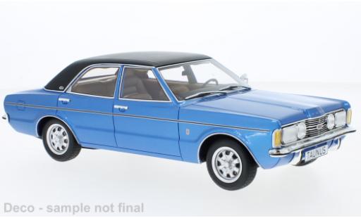 Ford Taunus 1/18 BoS Models TC GXL metallise blu/nero 1972 modellino in miniatura