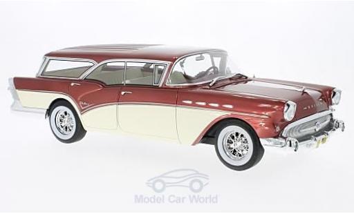 Buick Century 1/18 BoS Models Caballero Estate metallico rosso/beige 1957 ohne Vitrine modellino in miniatura