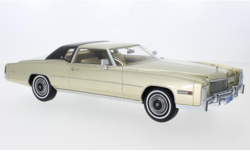 Cadillac Eldorado 1/18 BoS Models Coupe gold/matt-nero 1976 modellino in miniatura