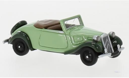 Citroen Traction 1/87 BoS Models Avant Cabriolet verde/verde 1936 modellino in miniatura