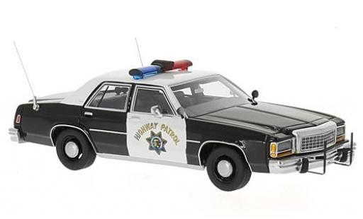 Ford LTD 1/43 BoS Models Crown Victoria nero/bianco California Highway Patrol 1987 modellino in miniatura