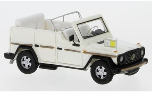 Mercedes 230 1/87 BoS Models G Papamobil metallise weiss 1980 1:87 modellino in miniatura