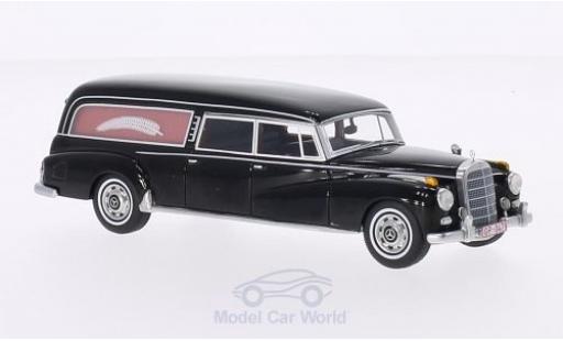 Mercedes 300 S 1/43 BoS Models d (W189) Pollmann nero 1960 Bestattungsfahrzeug modellino in miniatura