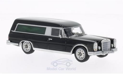 Mercedes 600 1/43 BoS Models Pollmann nero Bestattungswagen modellino in miniatura