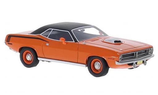 Plymouth Cuda 1/43 BoS Models 426 HEMI orange/matt-nero 1970 modellino in miniatura
