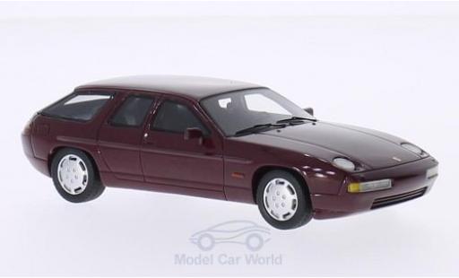 Porsche 928 1/43 BoS Models H50 Concept metallico rosso 1987 modellino in miniatura