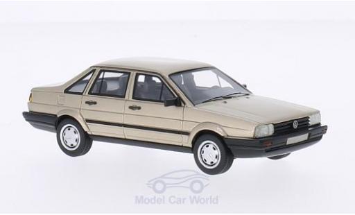Volkswagen Passat 1/43 BoS Models /Santana metallico beige 1986 modellino in miniatura