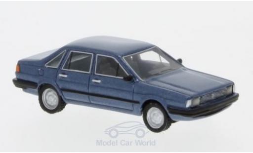 Volkswagen Santana 1/87 BoS Models metallico blu 1982 modellino in miniatura