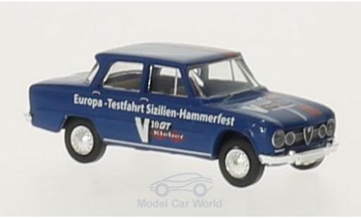 Alfa Romeo Giulia 1/87 Brekina 1600 Europa-Testfahrt Sizilien-Hammerfest modellino in miniatura