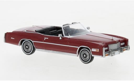 Cadillac Eldorado 1/87 Brekina Convertibile metallise rosso foncé 1976 modellino in miniatura