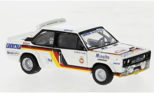 Fiat 131 1/87 Brekina Abarth No.1 Minolta Rally Hunsrück 1980 modellino in miniatura