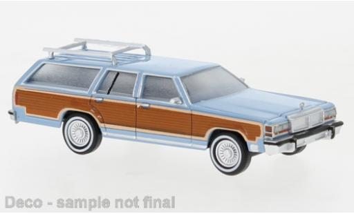 Ford LTD 1/87 Brekina Country Squire blu/Dekor 1979 modellino in miniatura