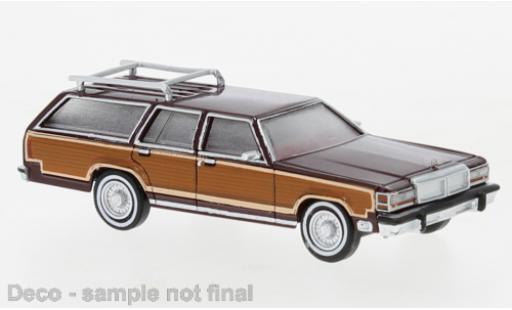 Ford LTD 1/87 Brekina Country Squire metallise rosso/Dekor 1979 modellino in miniatura