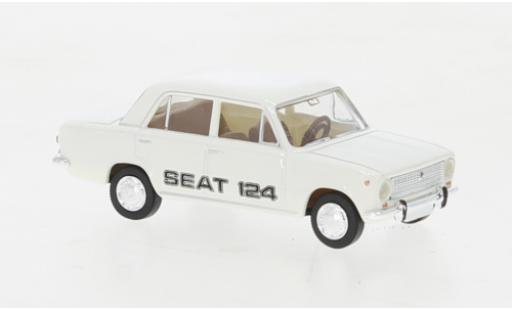 Seat 124 1/87 Brekina bianco 1968 modellino in miniatura