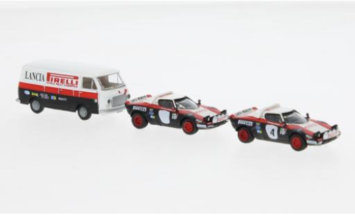 Lancia Stratos 1/87 Brekina Set HF et Fiat 238 fourgon Rally Team 1974 modellino in miniatura