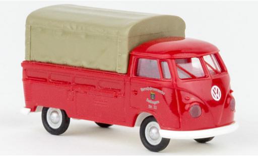 Volkswagen T1 1/87 Brekina b plateforme pompiers Solingen 1960 modellino in miniatura