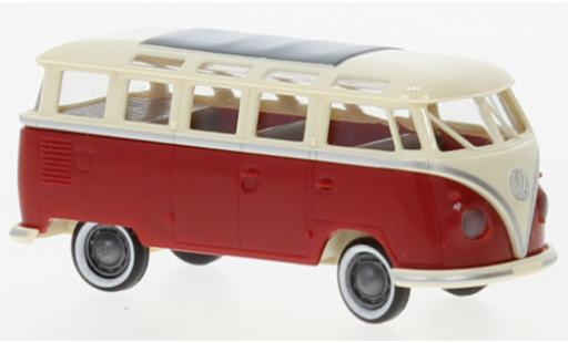 Volkswagen T1 1/87 Brekina b Samba beige clair/rosso 1960 modellino in miniatura