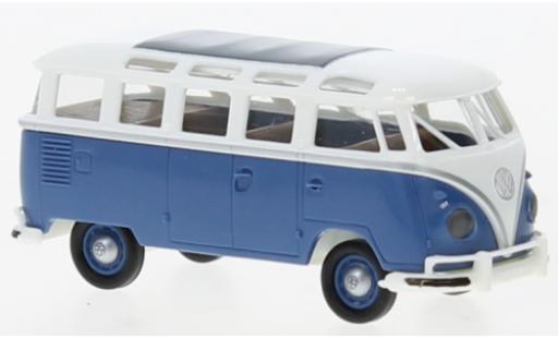 Volkswagen T1 1/87 Brekina b Samba bianco/blu 1960 modellino in miniatura