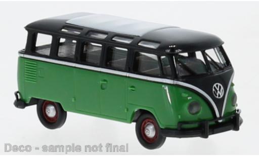 Volkswagen T1 1/87 Brekina b Samba nero/verde 1960 modellino in miniatura