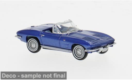 Chevrolet Corvette 1/87 Brekina C2 Cabrio metallise blau 1962 1:87 modellino in miniatura