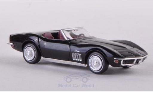 Chevrolet Corvette 1/87 Brekina (C3) Convertibile nero modellino in miniatura