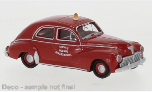 Peugeot 203 1/87 Brekina rosso Service Incendie Departmental 1948 modellino in miniatura