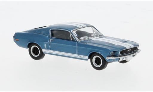 Ford Mustang 1/87 Brekina GT 350 Fastback metallise blau/weiss 1968 1:87 modellino in miniatura