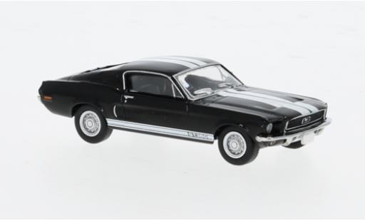 Ford Mustang 1/87 Brekina GT 350 Fastback schwarz/weiss 1968 1:87 modellino in miniatura
