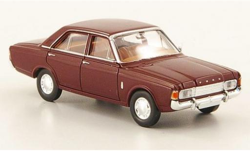 Ford Taunus 1/87 Brekina 17M (P7b) rosso 1969 modellino in miniatura