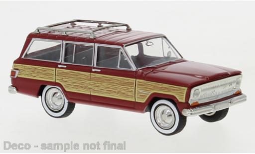 Jeep Wagoneer 1/87 Brekina B rosso 1968 Woody modellino in miniatura