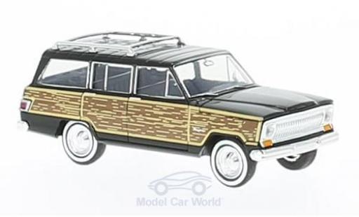 Jeep Wagoneer 1/87 Brekina nero/Holzoptik Woody modellino in miniatura