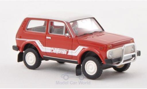 Lada Niva 1/87 Brekina California rosso/bianco modellino in miniatura