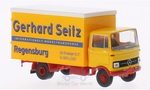 Mercedes LP 608 1/87 Brekina Koffer Gerhard Seitz modellino in miniatura