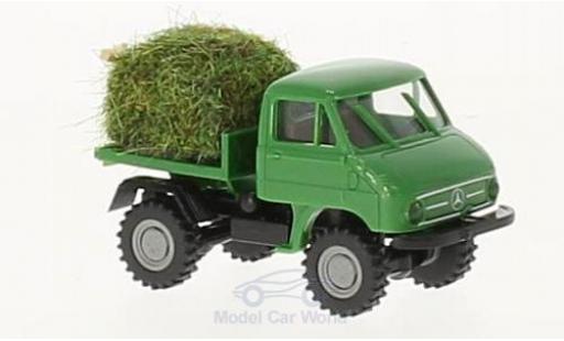 Mercedes Unimog 1/87 Brekina 411 mit Heuladung modellino in miniatura