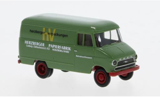 Opel Blitz 1/87 Brekina Kasten A Herzberger Papierfrabrik 1959 1:87 modellino in miniatura